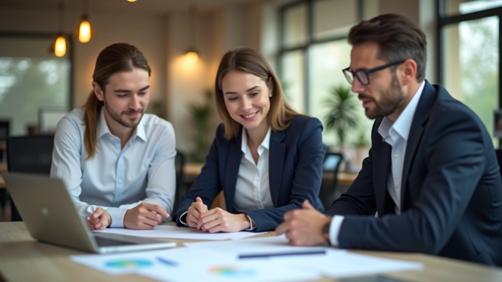 Obchodní tým v moderní kanceláři diskutuje o exportních strategiích