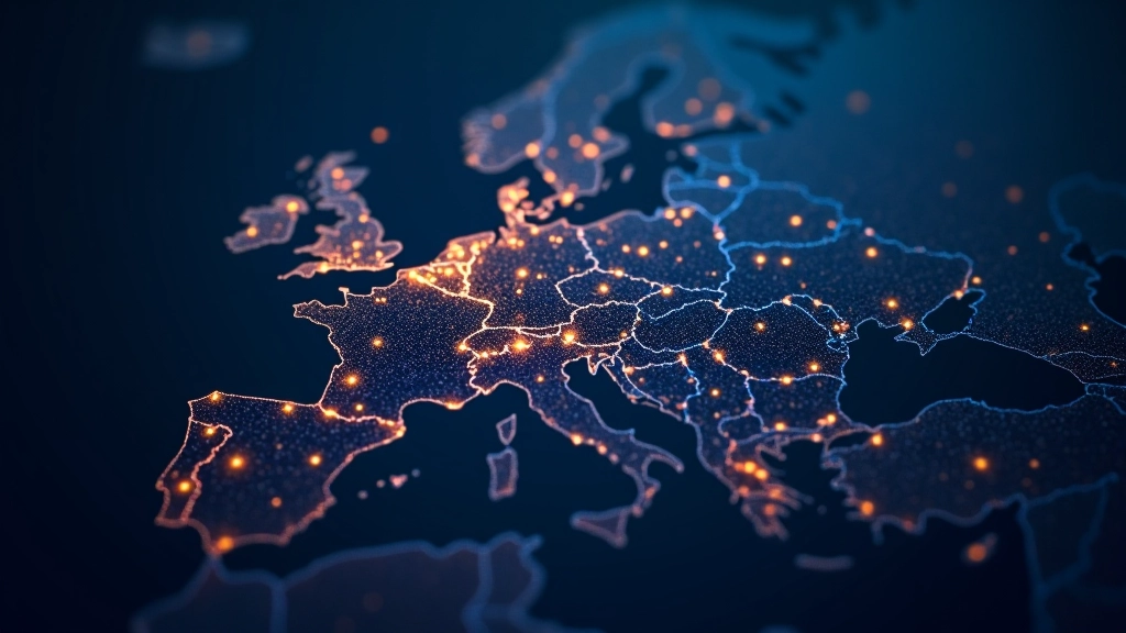 Vizualizace obchodní sítě mezi státy EU se čarami spojujícími Českou republiku s jinými zemím