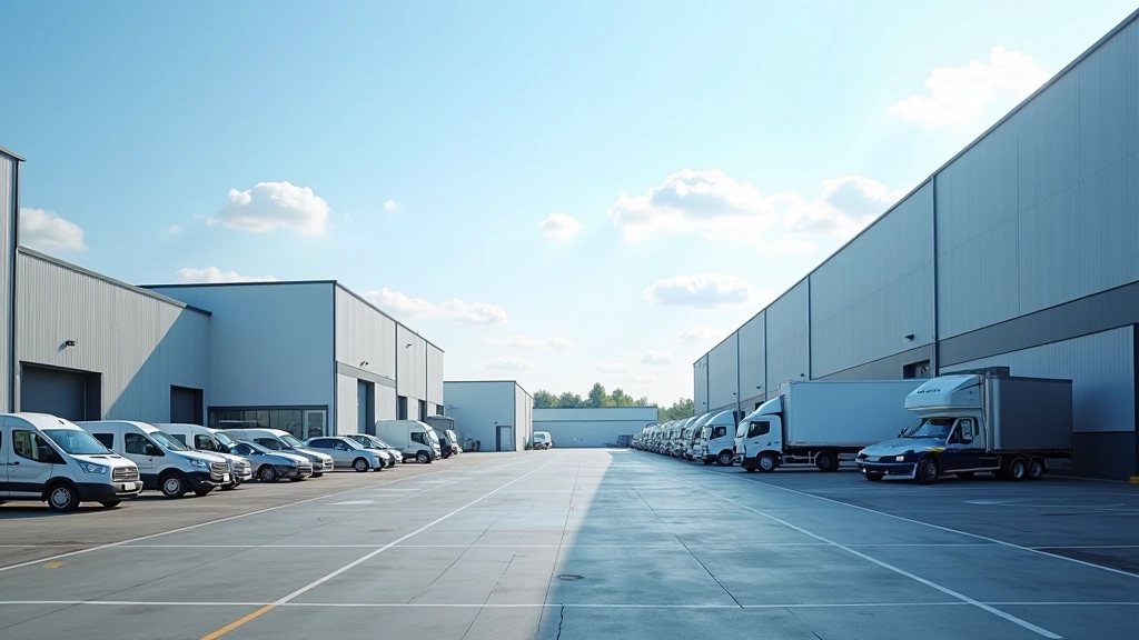 Průmyslový areál s výrobními zařízeními a logistickými operacemi